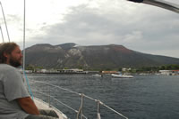 Isla di Vulkano šalia Sicilijos. Šis vulkanas dar aktyvus.